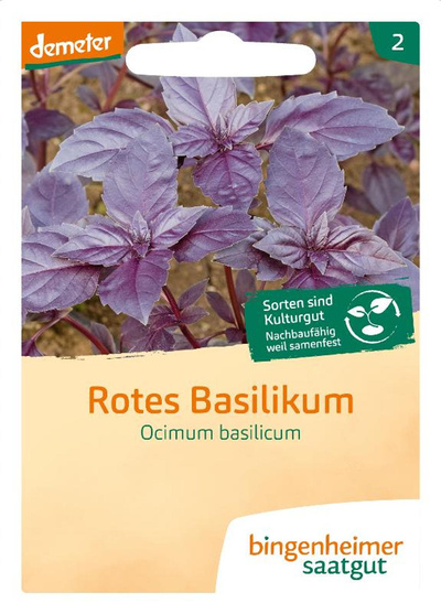 Produktfoto zu Saatgut Basilikum Rotblättrig