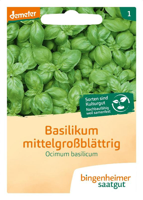 Produktfoto zu Saatgut Basilikum mittelgroßblättrig