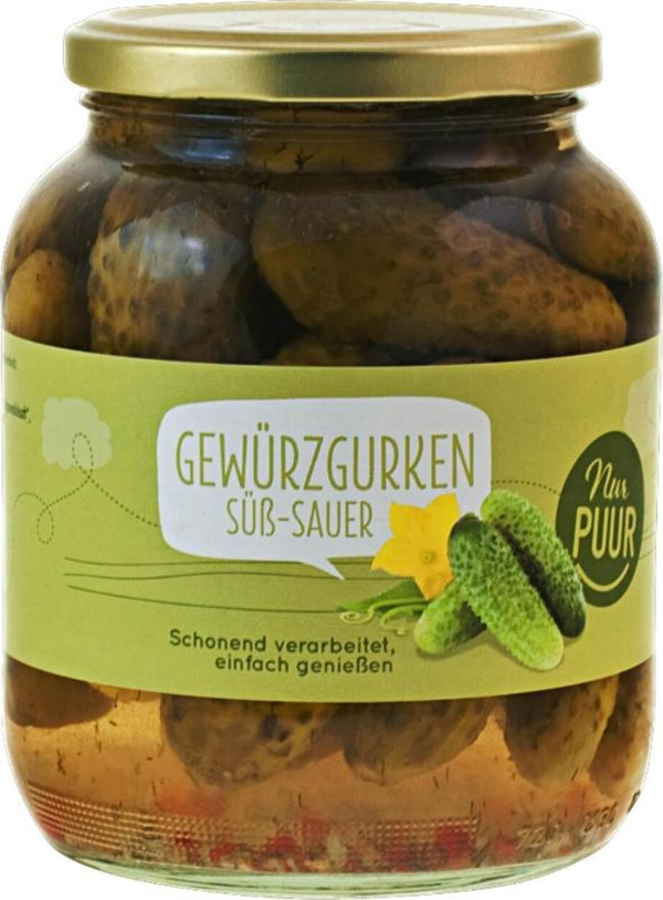 Produktfoto zu Gewürzgurken süß-sauer (Glas)