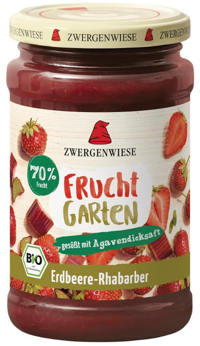 Produktfoto zu FruchtGarten Erdbeere-Rhabarber 225g