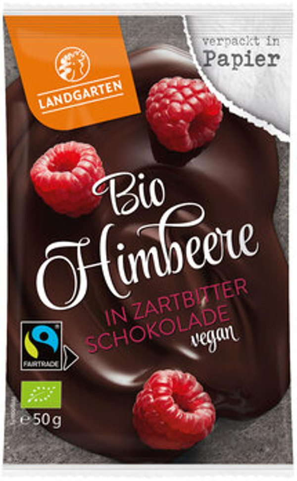 Produktfoto zu  Himbeeren in Zartbitter 50g