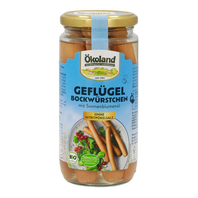 Produktfoto zu Geflügel Bockwürstchen in Eigenhaut, 6 St.(Glas) 180g