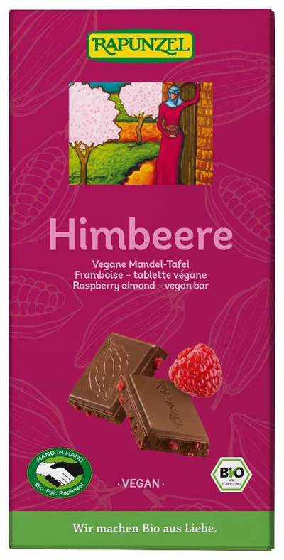 Produktfoto zu Himbeere vegane Mandel-Tafel HIH