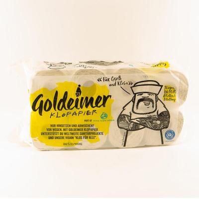 Produktfoto zu Soziales Klopapier 3-lagig Recycling (150 Bl._R.) Goldeimer