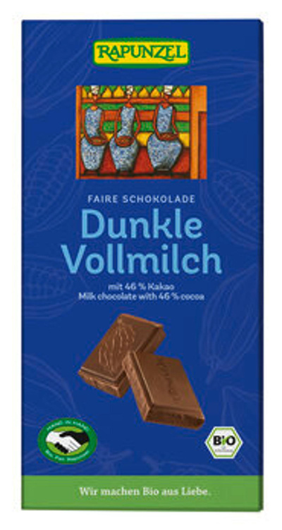 Produktfoto zu Vollmilch Schokolade Dunkel 46% 100g