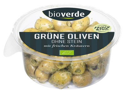 Produktfoto zu Grüne Oliven ohne Stein mariniert