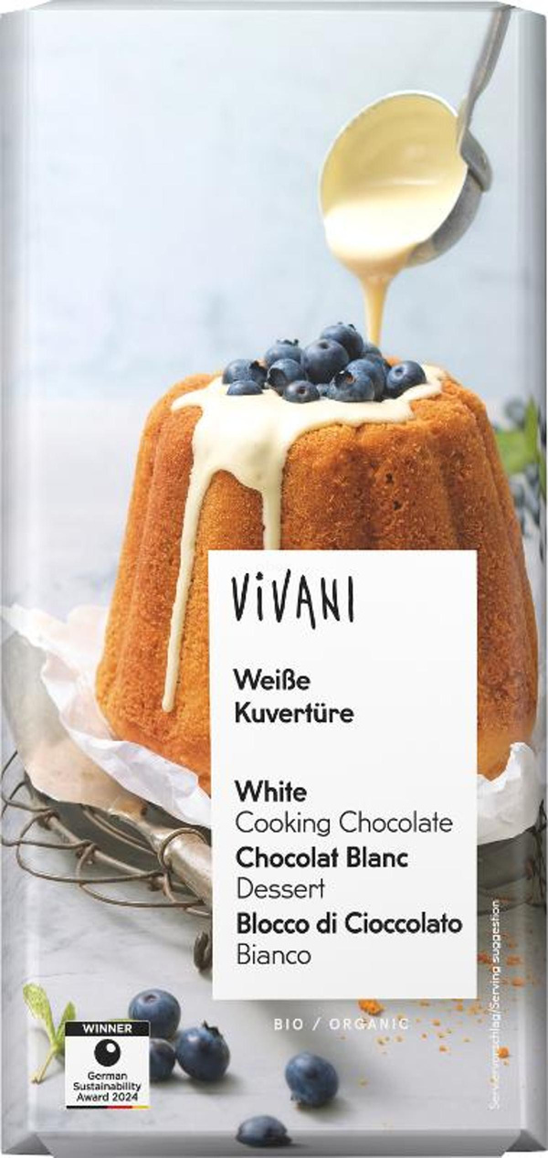 Produktfoto zu Weiße Kuvertüre, 200 g