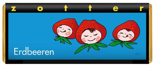 Produktfoto zu Erdbeeren Schokolade Zotter