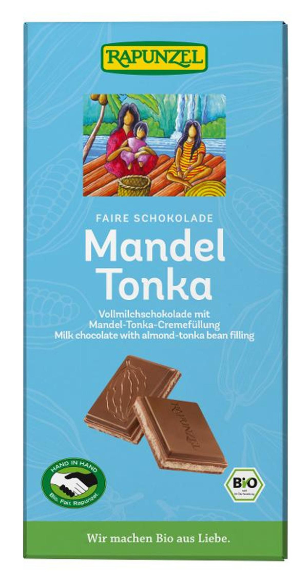 Produktfoto zu Vollmilch Schokolade Mandel Tonka 100g