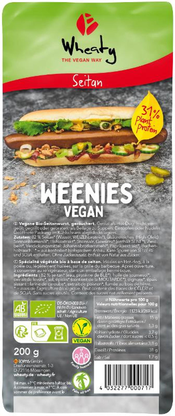 Produktfoto zu Wheaty Weenies 200g
