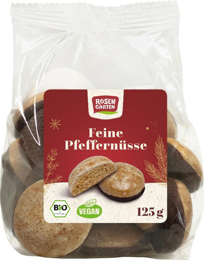 Produktfoto zu Pfeffernüsse mit Zartbitterfuß, vegan