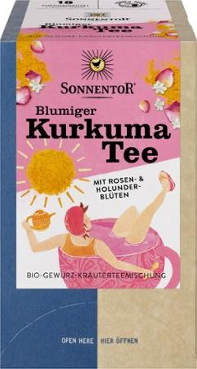 Produktfoto zu Blumiger Kurkuma Tee 18 Teebeutel