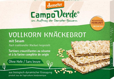Produktfoto zu Vollkorn Knäckebrot mit Sesam, Demeter