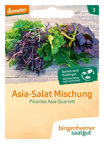 Produktfoto zu Saatgut Pikantes Asia-Quartett, Asia Salat Mischung