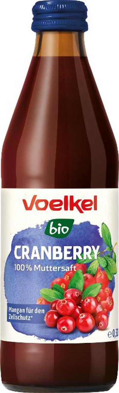 Produktfoto zu Cranberry Saft pur - Muttersaft, 0,33l