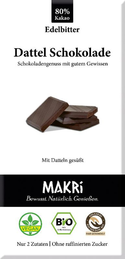 Produktfoto zu Makri Dattel Edelbitter 80%