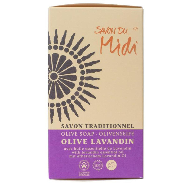 Produktfoto zu MIDI Olivenseife mit Lavandinöl (3er Papierbox)