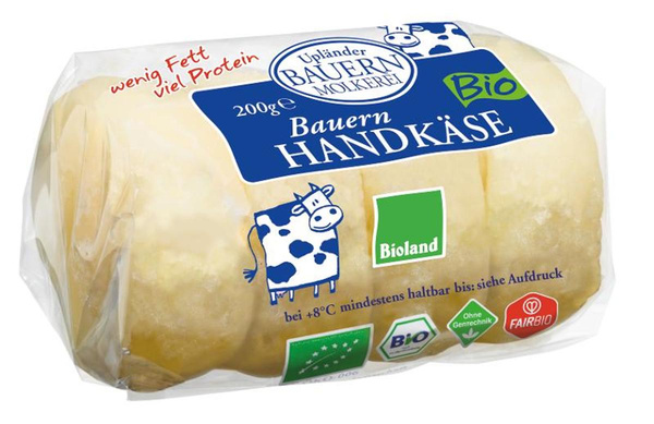 Produktfoto zu Bauernhandkäse ohne Kümmel 0%, 200g