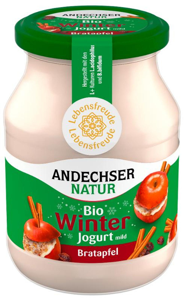Produktfoto zu Saison-Joghurt mild Bratapfel, 3,8% (Pfandglas) 500g