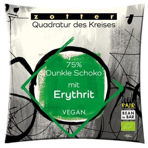 Produktfoto zu Quadratur des Kreises - 75% Dunkle Schoko Biosüße