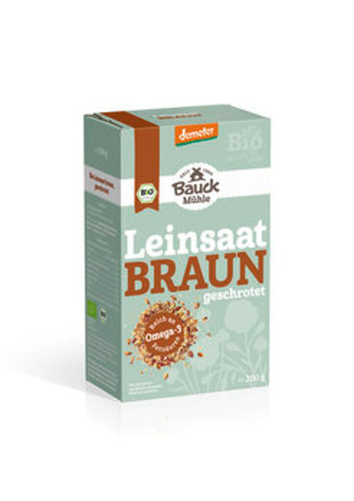 Produktfoto zu Leinsaat braun geschrotet Demeter 200g