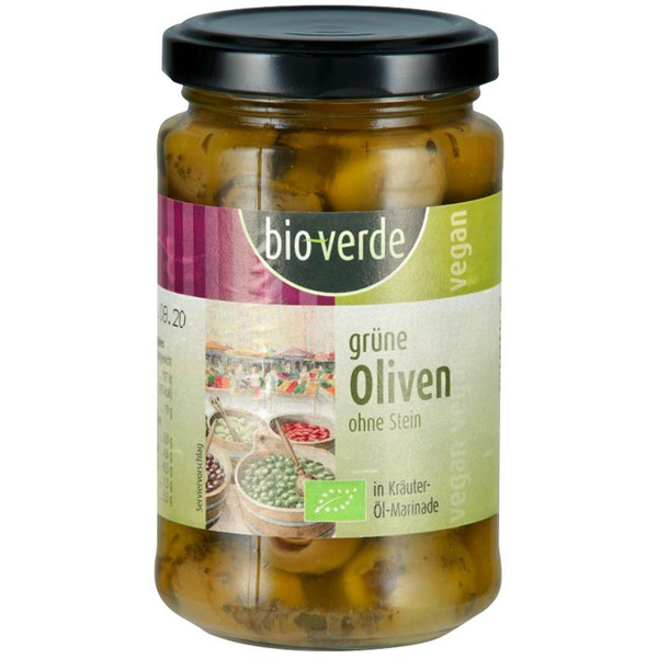 Produktfoto zu Grüne Oliven ohne Stein 200g