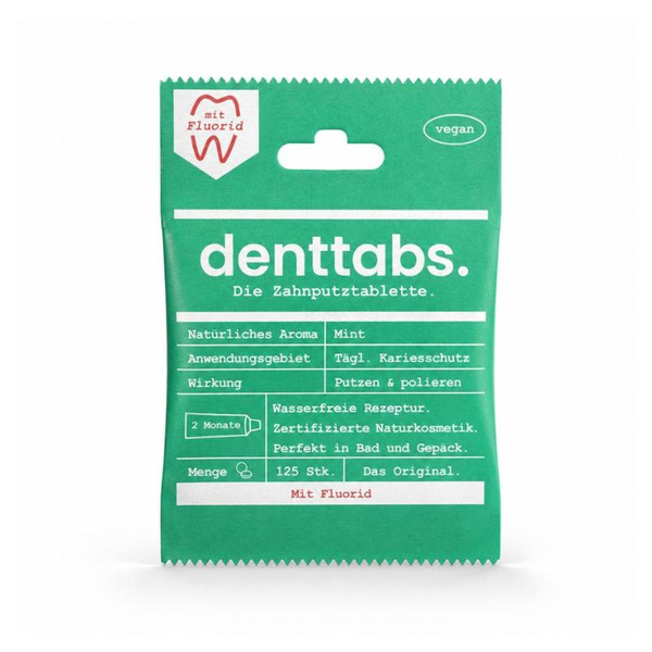 Produktfoto zu DENTtabs Mint mit Fluorid, Zahnputztabletten