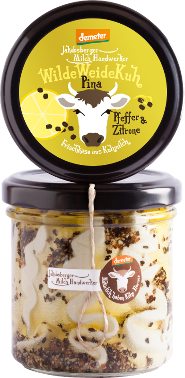 Produktfoto zu WildeWeideKuh 'Pina' Pfeffer&Zitrone, 3,8% (Glas)