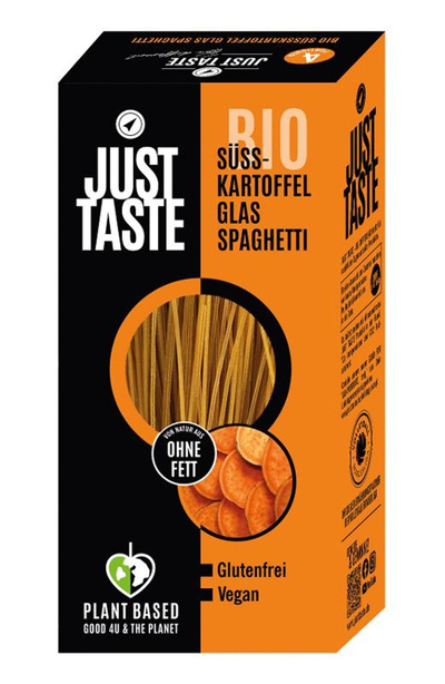 Produktfoto zu Süsskartoffel Glas Spaghetti glutenfrei