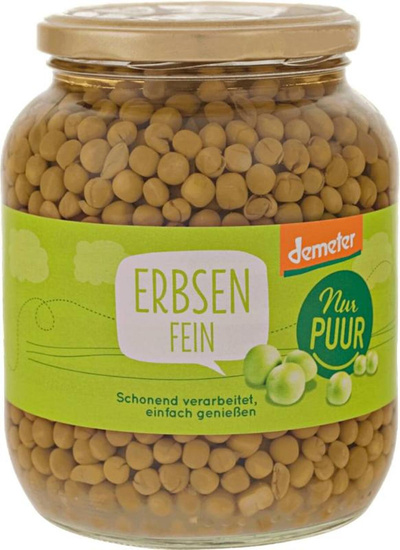 Produktfoto zu Erbsen, Glas 680g