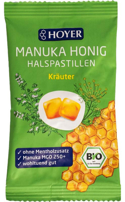 Produktfoto zu Manukahonig Halspastillen Kräuter MGO 250+