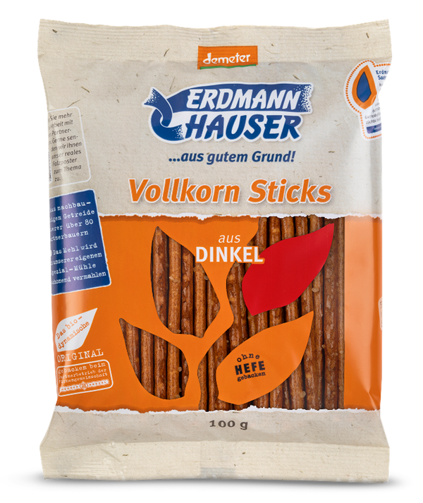 Produktfoto zu Dinkel Vollkornsticks -hefefrei- 100g