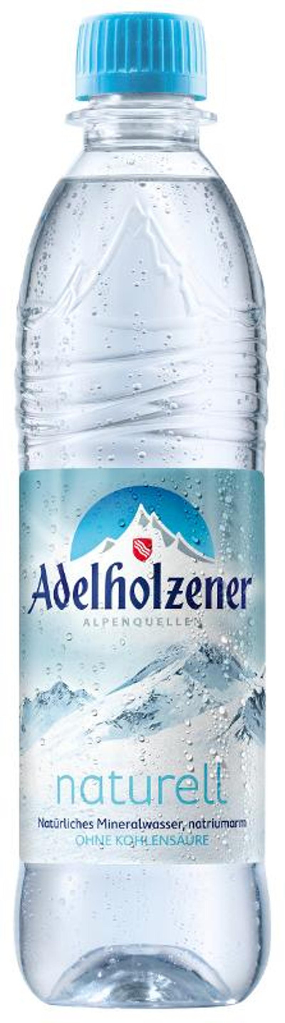 Produktfoto zu 12x Adelholzener naturell (PET) 0,5l