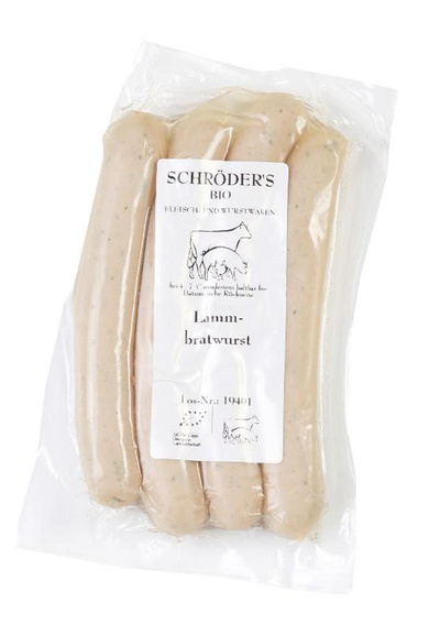 Produktfoto zu Lamm-Bratwurst 250g