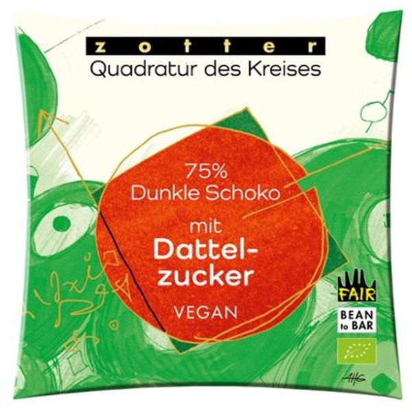 Produktfoto zu Quadratur des Kreises - 75% Dunkle Schoko Dattel