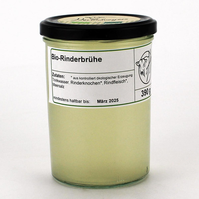 Produktfoto zu Hermsmeyers Rinderbrühe 390ml