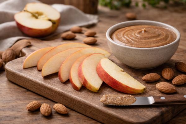 Apfel-Häppchen mit Mandelmus