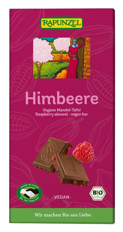Produktfoto zu Himbeere vegane Mandel-Tafel HIH
