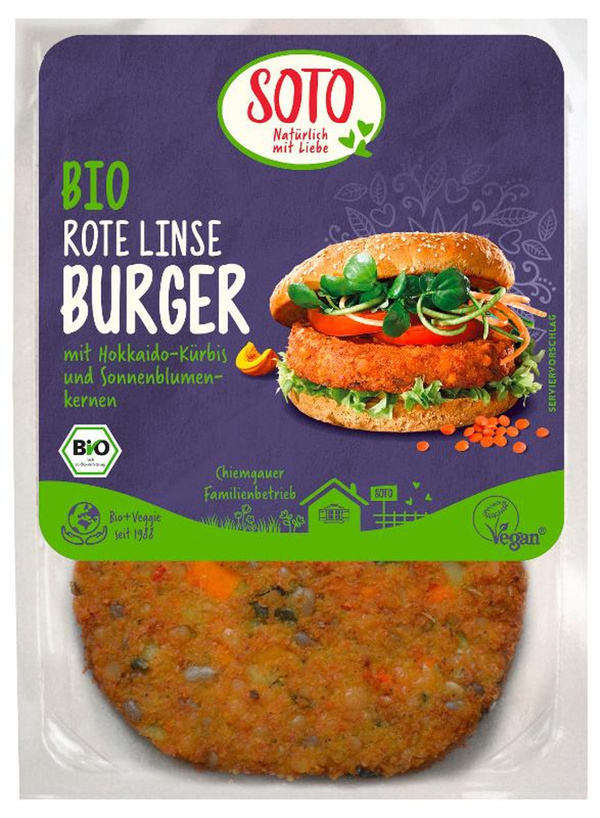 Produktfoto zu Burger Gemüse 'rote Linse'