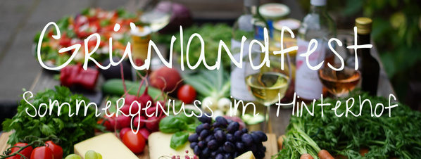 Plakat fürs Grünlandfest am Samstag, 1. Juni 2024