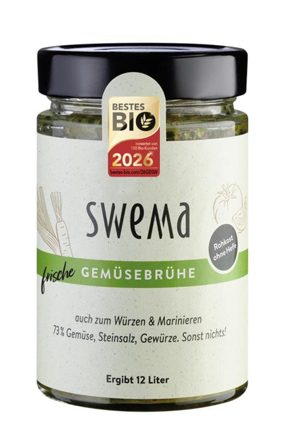 Produktfoto zu Gemüsebrühe, roh und hefefrei SweMa 320g