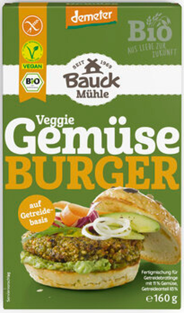 Produktfoto zu Veggie Gemüse Burger, Fertigmischung, Demeter
