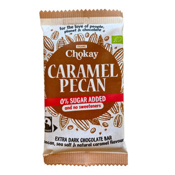 Produktfoto zu Chokay Bar Caramel Pecan, Zartbitterschokolade