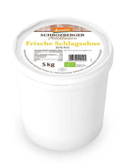 Produktfoto zu Schlagsahne 32%,  5kg