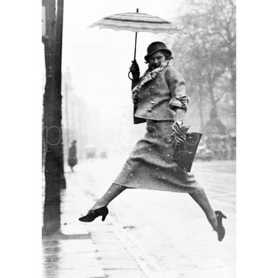 Produktfoto zu Postkarte Pfützenspringerin