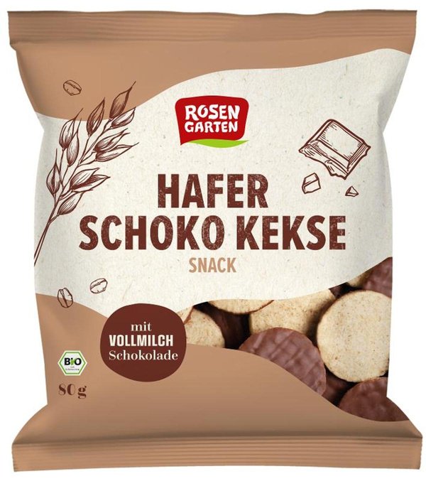 Produktfoto zu Hafer Schoko Kekse Snack, mit VM-Schokolade