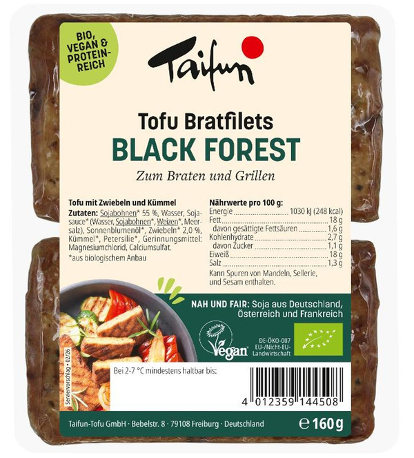 Produktfoto zu Tofu Bratfilets Black Forest (2 Stück)