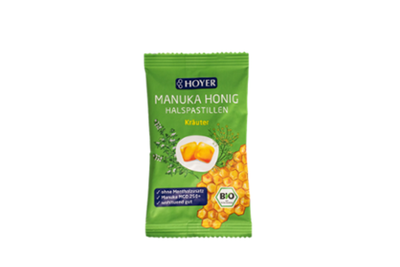 Produktfoto zu Manukahonig Halspastillen Kräuter MGO 250+