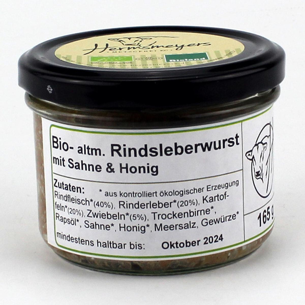 Produktfoto zu Altmärker Rindsleberwurst 165g
