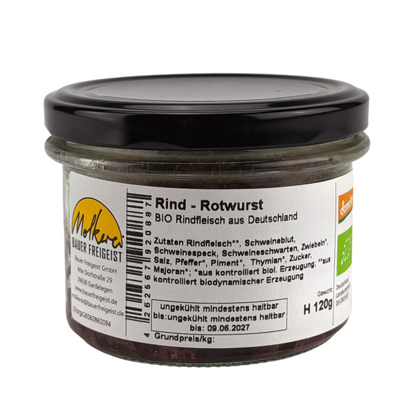 Produktfoto zu Rotwurst vom Rind 120g